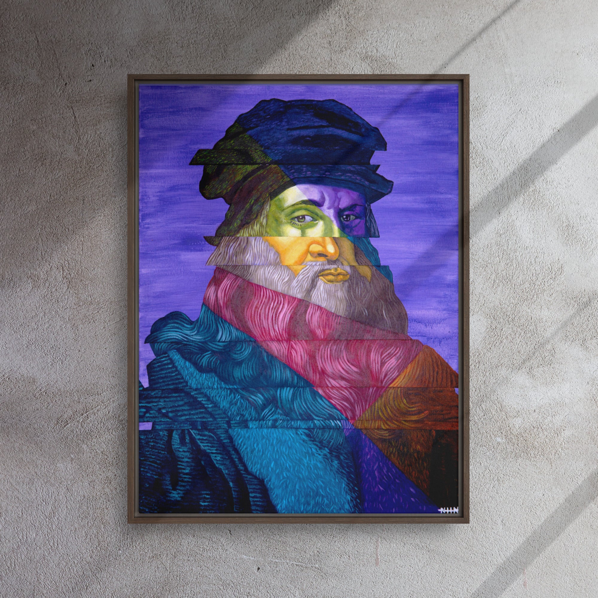 The Godfather of Renaissance - Origineel schilderij bedrukt op ingekaderd canvas - NHN Artworks