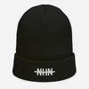 NHN Geborduurd Logo Biologische geribbelde beanie - NHN Artworks