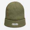 NHN Geborduurd Logo Biologische geribbelde beanie - NHN Artworks